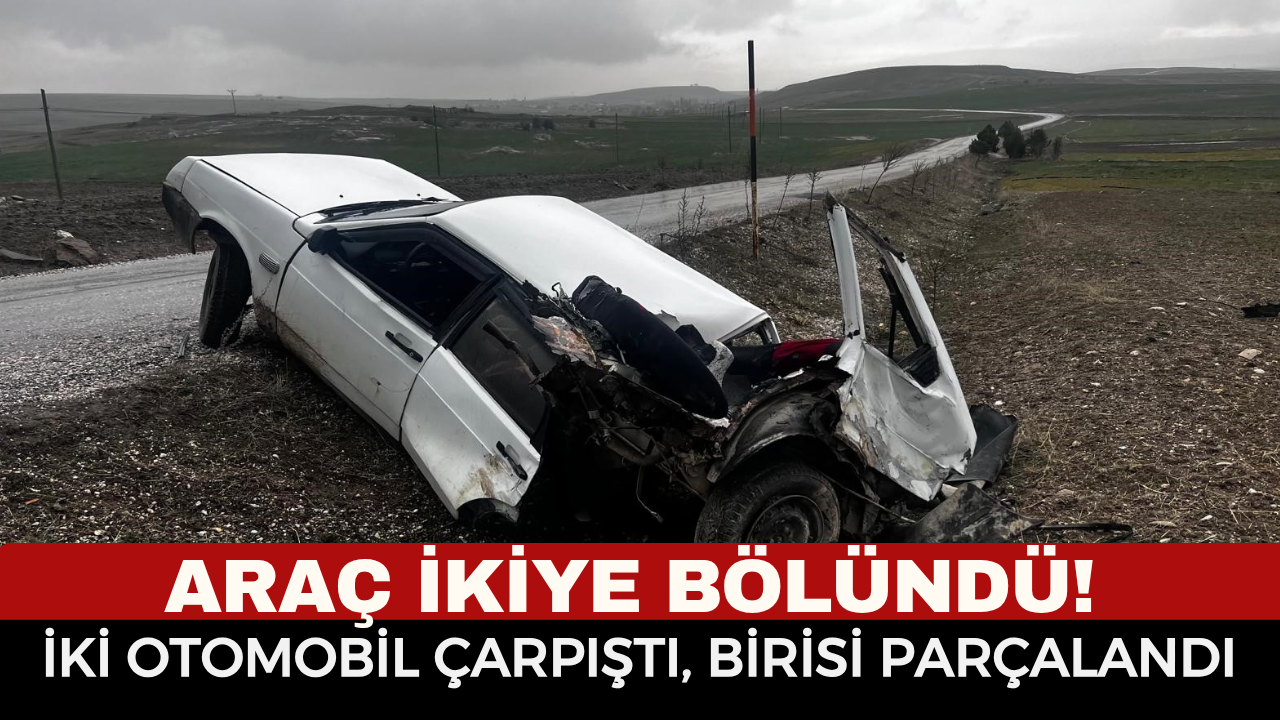Afyon’da İnanılmaz Kaza! Otomobil İkiye Bölündü, Sürücü Sağ Çıktı!