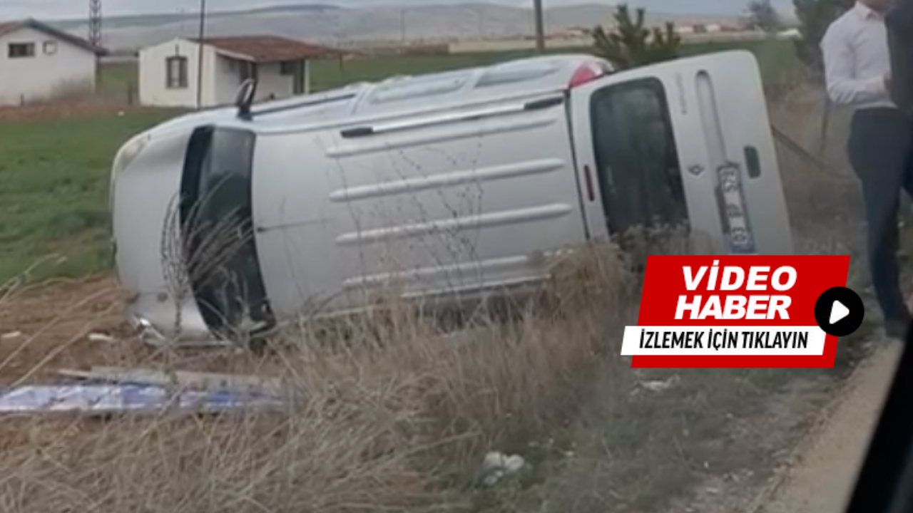 Afyon’da Korkutan Kaza: Şarampole Uçan Araç Hurdaya Döndü!