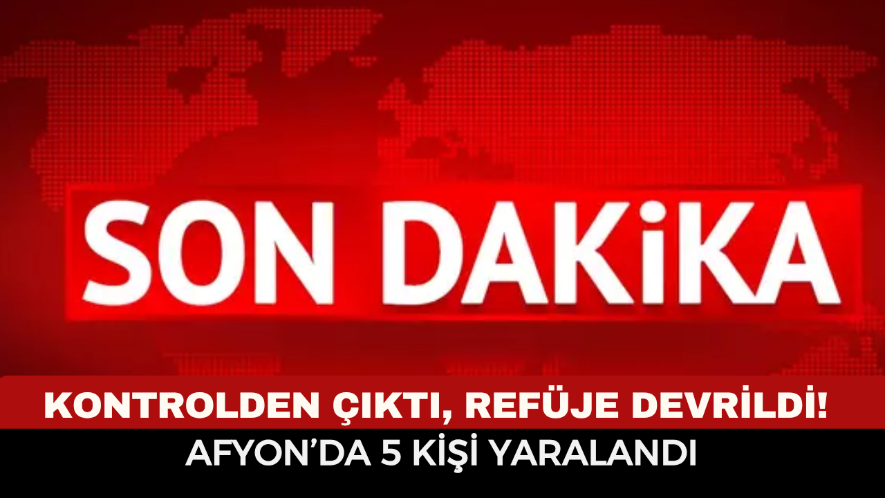 Kontrolden Çıktı, Refüje Devrildi! Afyon’da 5 Kişi Yaralandı