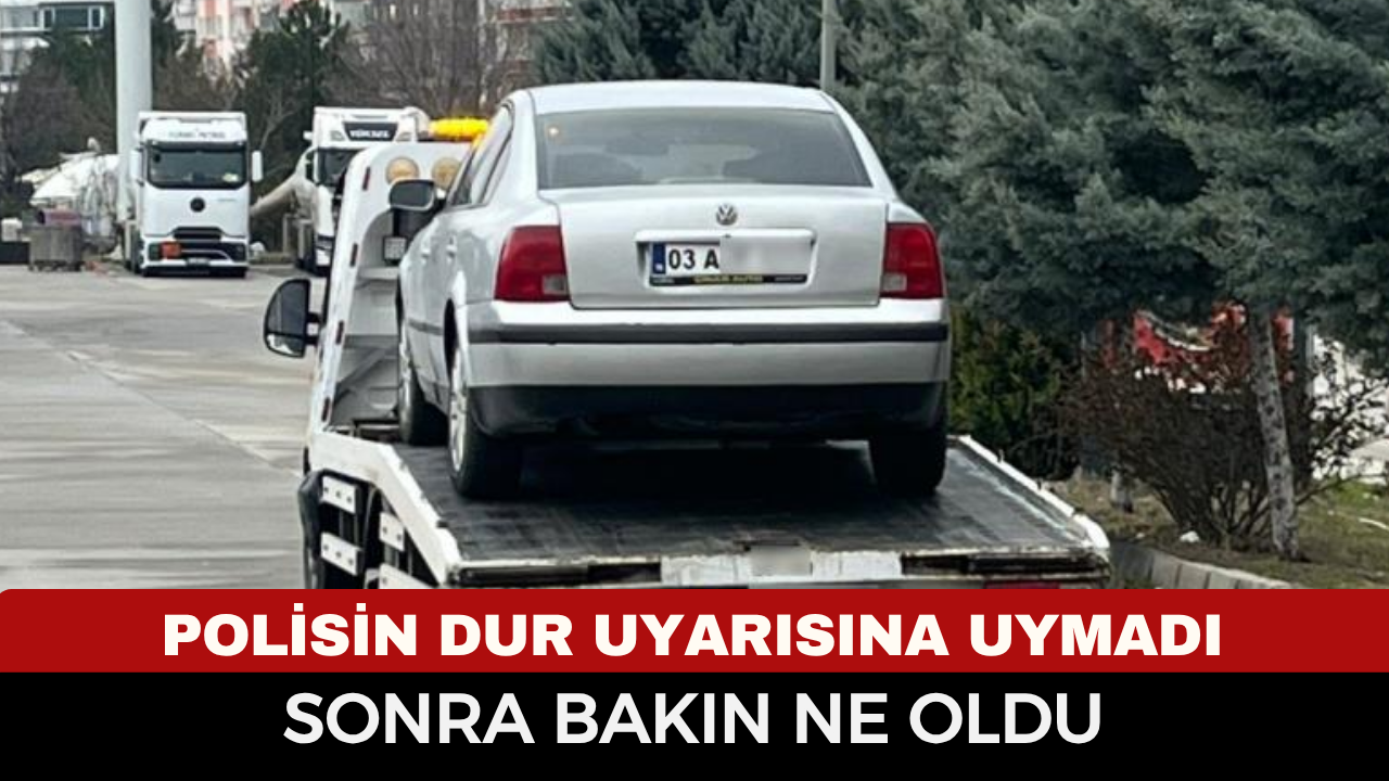 Afyonkarahisar’da Polisi Hiçe Sayan Sürücüye Dudak Uçulatan Ceza