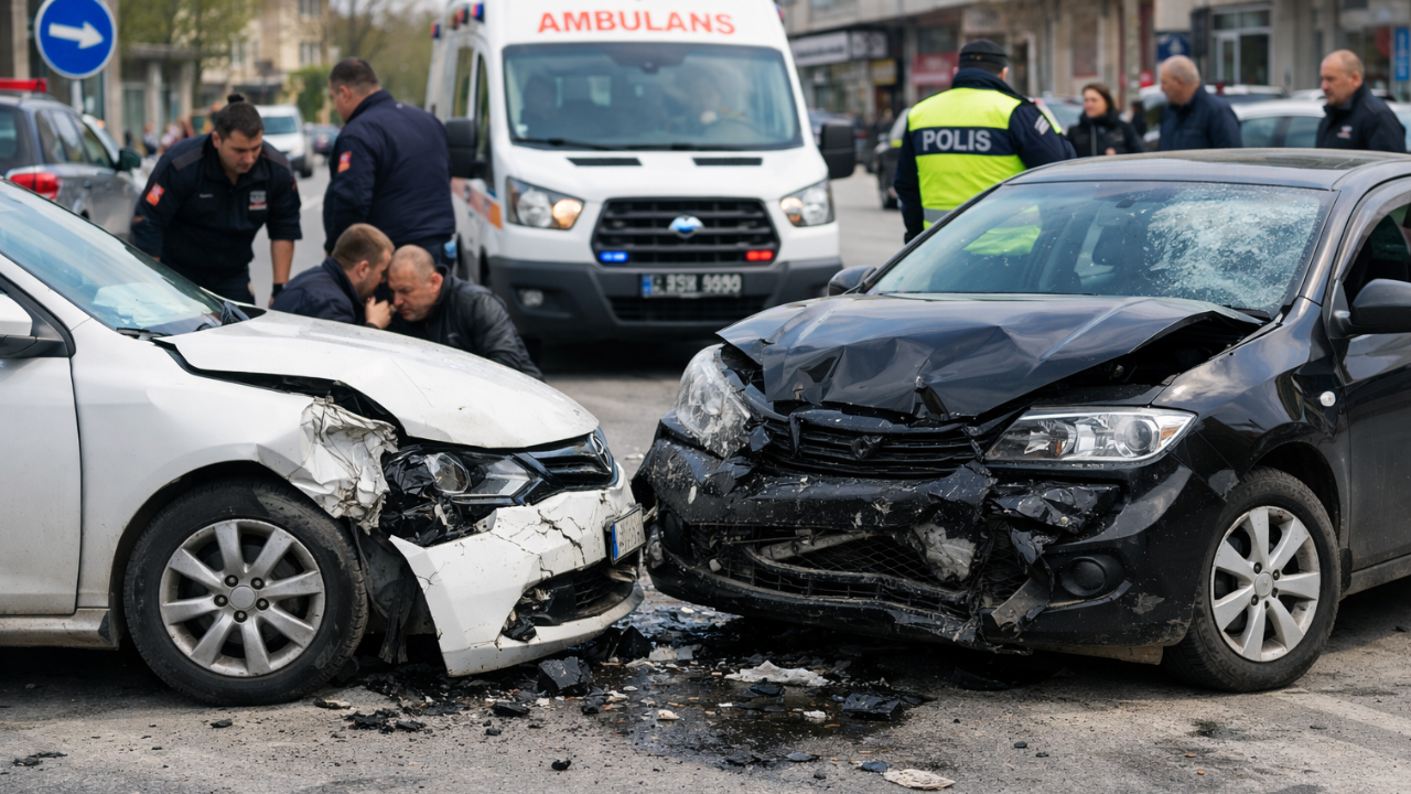 Afyon'da Otomobillerin Çarpıştığı Kazada 2 Kişi Yaralandı