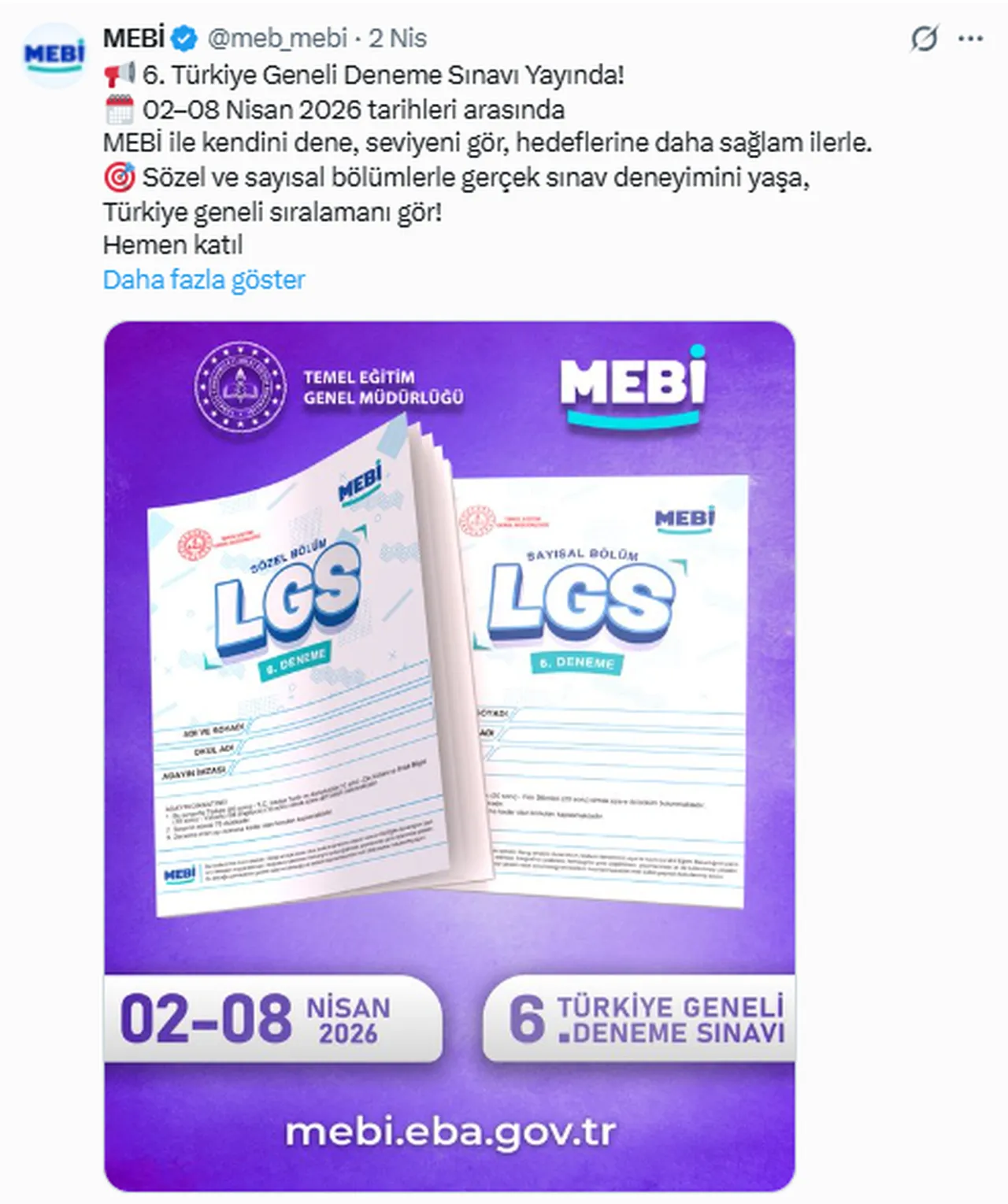 Meb Turkiye Geneli 6 Lgs Deneme Sinavi Yayinda Lgs Deneme Sinavina Katilim Nasil Sagl 1781534 202604031449 20260403144953 1
