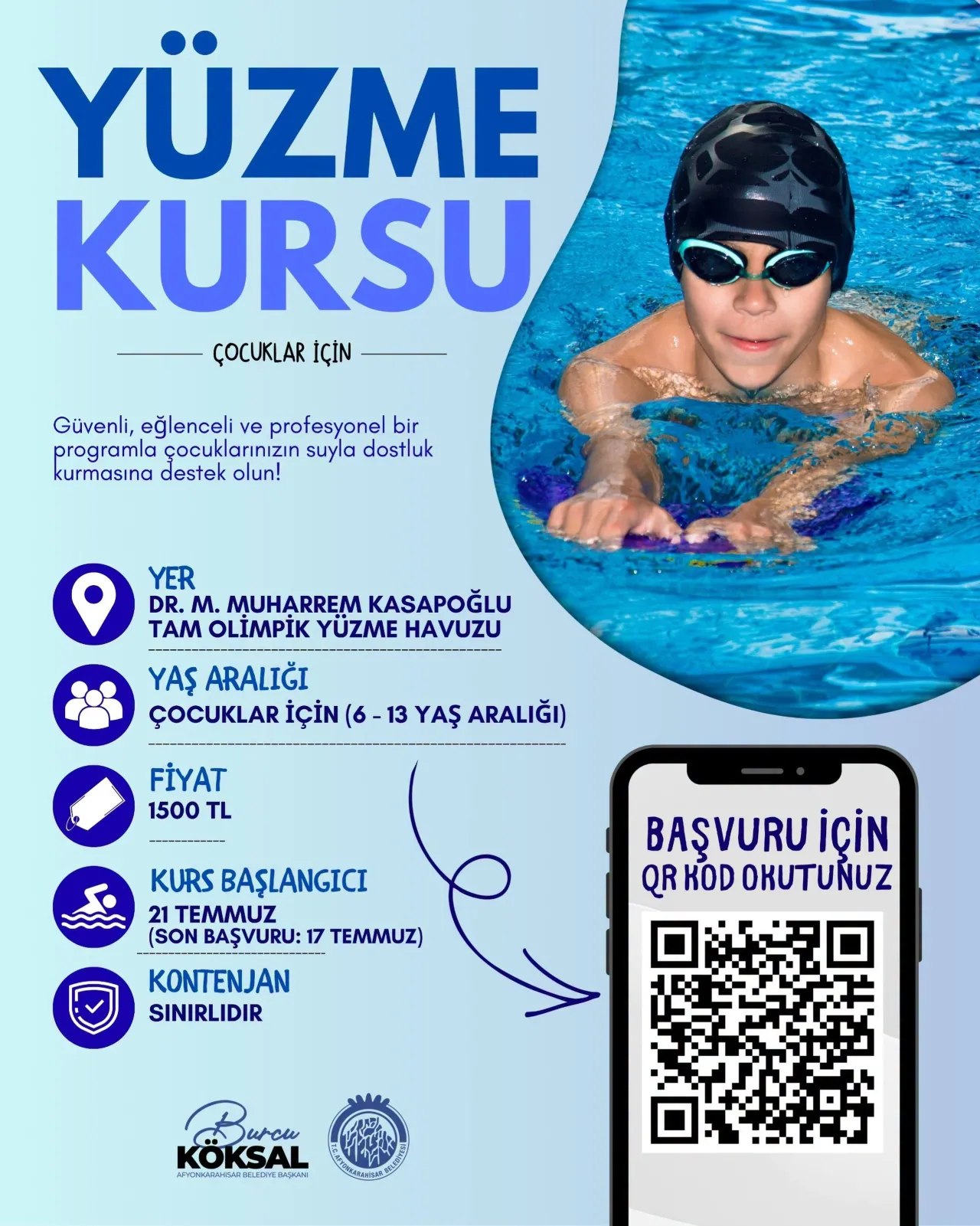 Afyonkarahisar Belediyesinden Cocuklara Yaz Tatili Hediyesi Yuzme Kursu Kayitlari Basladi 6A55Ee59Ecb9A