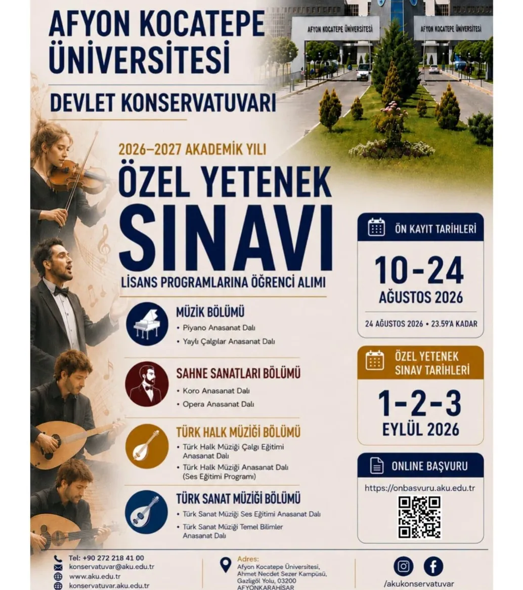 Aku Devlet Konservatuvari Yetenekli Ogrencilerini Ariyor 2026 2027 Ozel Yetenek Sinavi Basvurulari Basliyor 6A67523E240C8