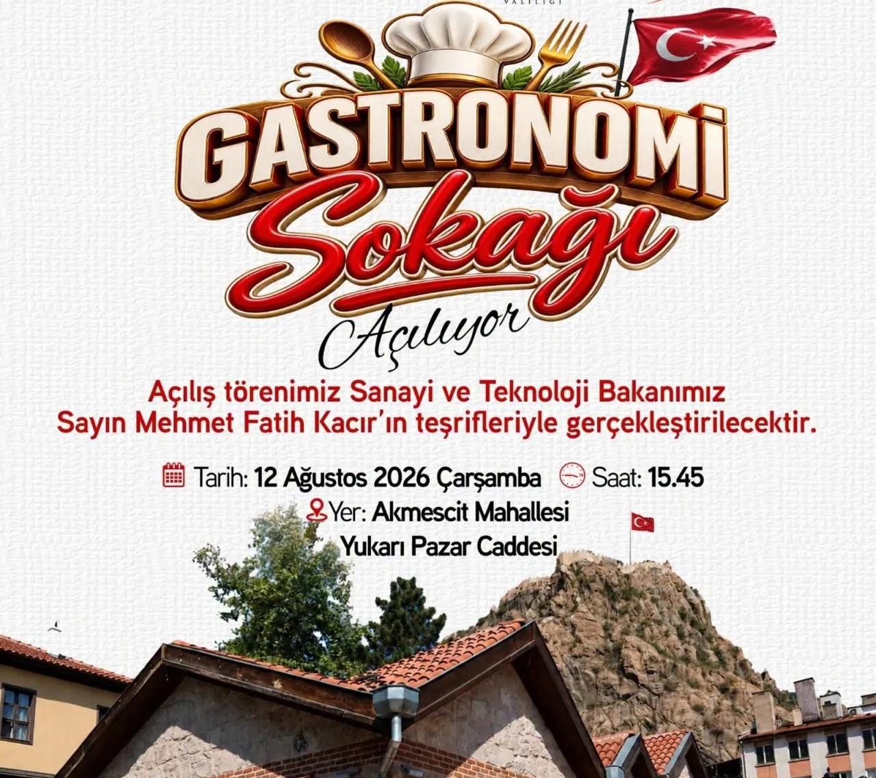Afyonkarahisarda Gastronomi Sokagi Aciliyor Acilisa Bakan Kacir Da Katilacak 6A7Af912B8728