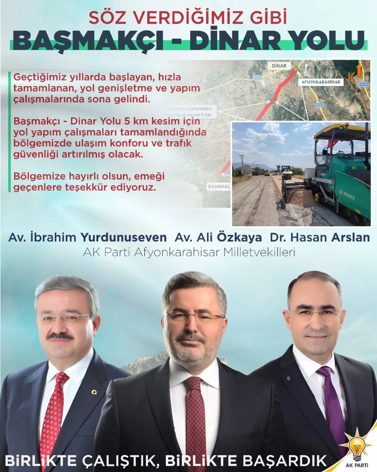 Basmakci Dinar Yolunda 5 Kilometrelik Kesimde Sona Gelindi Ulasim Konforu Artacak 6A7Ef13C19676-1
