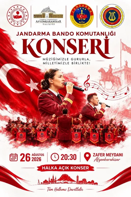 Jandarma Genel Komutanligi Bandosu Afyonkarahisarda Sahne Alacak 2 6A884Ad6Ba0F1