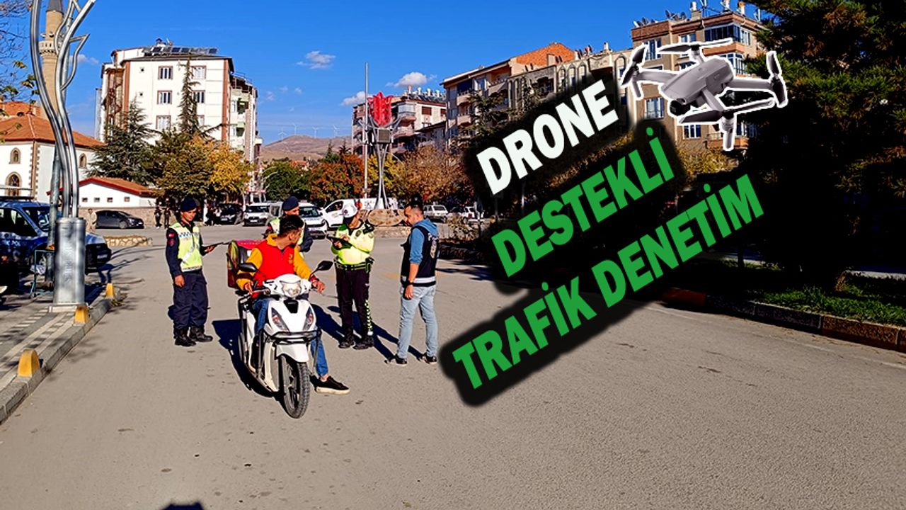Sandıklı’da Drone Destekli Trafik Denetimi