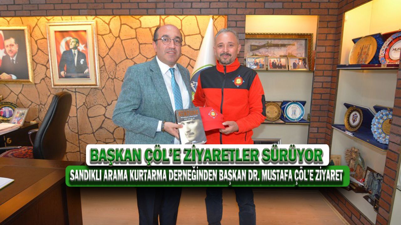 Sandıklı arama kurtarma derneğinden Başkan Dr. Mustafa Çöl’e ziyaret