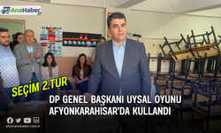 Demokrat Parti Genel Başkanı Uysal Oyunu Afyonkarahisar'da Kullandı