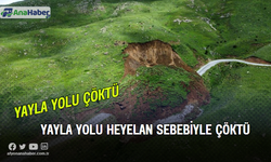 Yayla Yolu Heyelan Sebebiyle Çöktü