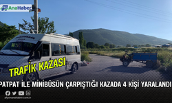 Patpat İle Minibüs Çarpıştı