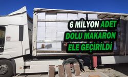 Şüphe Üzerine Durdurulan Tırda 6 Milyon Adet Kaçak Dolu Makaron Ele Geçirildi