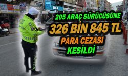 Trafik denetiminde sürücülere 326 bin 845 TL para cezası