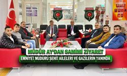 Emniyet Müdürü Mahmut Ay Şehit Aileleri Ve Gaziler Derneğini Ziyaret Etti