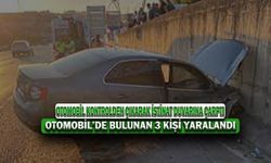 İstinat Duvarına Çarpan Otomobilde 3 Kişi Yaralandı