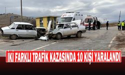 İki Farklı Trafik Kazasında 10 Kişi Yaralandı