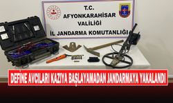 Define Avcıları Kazıya Başlayamadan Jandarmaya Yakalandı