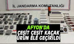 Afyonkarahisar'da kaçak ürünler ele geçirildi