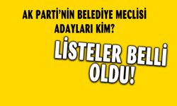 AK Parti'nin Belediye Meclis Üyesi Aday Listesi Belli Oldu