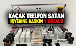 Kaçak telefon satan işyerine baskın yapıldı