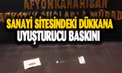 Afyonkarahisar'da sanayideki dükkana uyuşturucu baskını