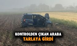 Tarlaya giren hafif ticari araçta 3 kişi yaralandı