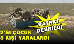 Devrilen patpatta 3 kişi yaralandı