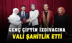 Çiçeği burnunda çiftin mutluluklarına vali şahitlik yaptı