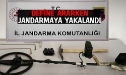 Afyonkarahisar'da define ararken jandarmaya yakalandı