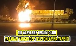 Tır alevlere teslim oldu 