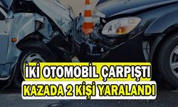 İki otomobilin çarpıştığı kazada 2 kişi yaralandı   