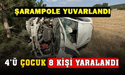 Afyonkarahisar'da otomobil devrildi 8 yaralı