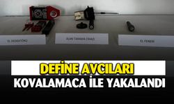 Jandarmayı görünce kaçan define avcıları kovalamaca sonrası yakalandı