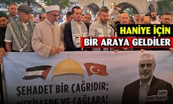 Afyonkarahisar'da yüzlerce kişi Haniye için bir araya geldi