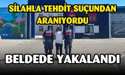 Silahla tehdit suçundan aranan şahsı jandarma yakaladı