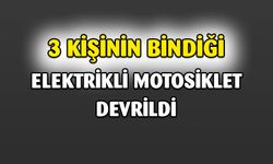 Elektrikli bisikletin devrildiği kazada 3 kişi yaralandı