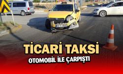 Ticari taksi ile otomobilin çarpıştığı kazada 2 kişi yaralandı