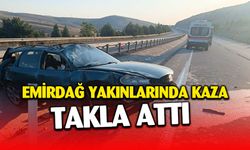 Otomobil takla attı 3 kişi yaralandı