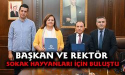 Başkan Köksal ve Rektör Karakaş sokak hayvanları için buluştu