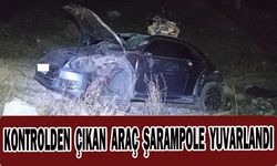 Şarampole giren otomobilde 5 kişi yaralandı