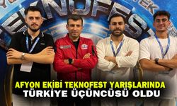 Afyon ekibi TEKNOFEST yarışlarında Türkiye üçüncüsü oldu