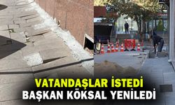 Vatandaşlar istedi, Başkan Köksal yeniledi