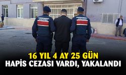 16 yıl 4 ay 25 gün hapis cezasıyla aranan şahsı jandarma yakaladı