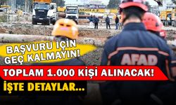 AFAD 1.000 yeni personel alımı yapacak