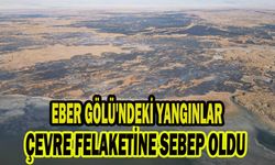 EBER GÖLÜ'NDEKİ YANGINLAR ÇEVRE FELAKETİNE SEBEP OLDU