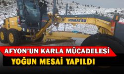 Afyonkarahisar’da kar ile mücadele sorunsuz yapıldı