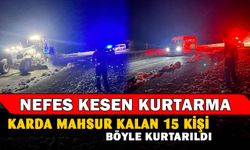 Minibüs içerisinde mahsur kalan 15 kişi kurtarıldı