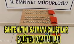 Kuyumculara sahte altın satmaya çalışan 2 şahsı polis yakaladı