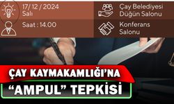 Çay Kaymakamlığı'na Ampul Tepkisi